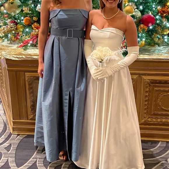 Sachin & Babi Brielle belted gown- topaz size 10 - Picture 3 of 4